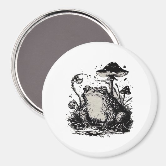 Goblincore Frog Minimal Classic Design Magneet (Voorkant / Achterkant)