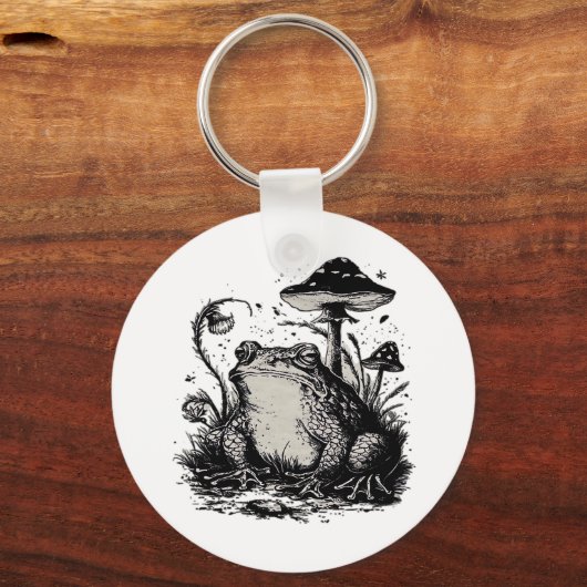 Goblincore Frog Minimal Classic Design Sleutelhanger (Voorkant)