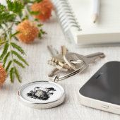 Goblincore Frog Minimal Classic Design Sleutelhanger (Zijkant)