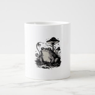 Goblincore Kikker Minimaal Klassiek Ontwerp Grote Koffiekop