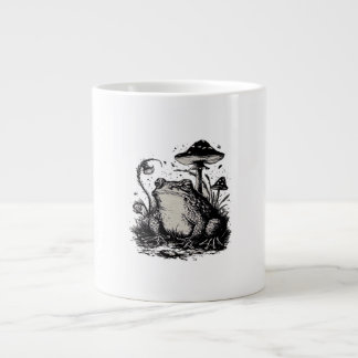 Goblincore Kikker Minimaal Klassiek Ontwerp Grote Koffiekop