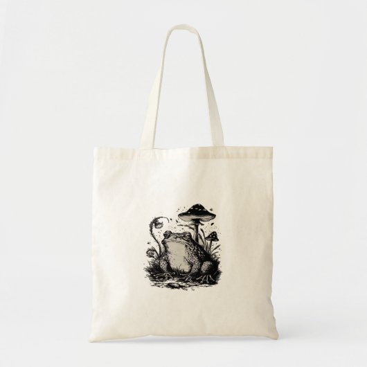 Goblincore Kikker Minimaal Klassiek Ontwerp Tote Bag (Voorkant)