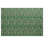 Goblincore Mushroom Frog Snail Dragonfly Pattern Stof (Fat Quarter)