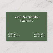 Goblincore Mushroom Groen geruit Goblincore Visitekaartje (Achterkant)