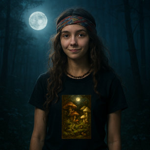 Goblincore Paddenstoelen, Slakken & Kikker In Mane T-shirt