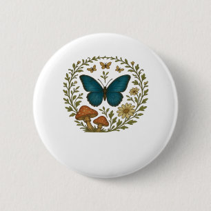 Goblincore Vlinder Fairycore Botanische Kleding C Ronde Button 5,7 Cm