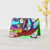 GOBLINS DANCE halloween-kaart Kaart (Gele Bloem)