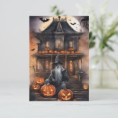 Goblin's Gala: Halloweenfeest op maat Uitnodiging (Staand voorkant)