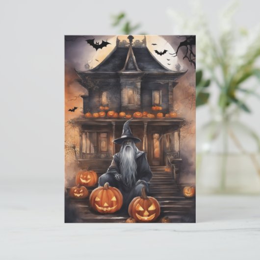 Goblin's Gala: Halloweenfeest op maat Uitnodiging (Staand voorkant)