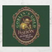 Goblin's Gold Potion Label Sticker (Enkel label)
