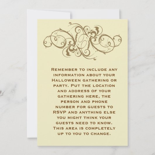 Goblins Peeking  uitnodiging van Halloween Party (Achterkant)