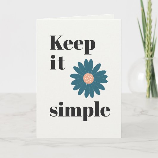 Gobriety Birthday Keep it Simple Card Kaart (Voorkant)