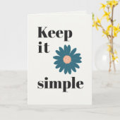 Gobriety Birthday Keep it Simple Card Kaart (Gele Bloem)