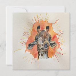 Gobsmacked Giraffe Briefkaart Stijl Notecard