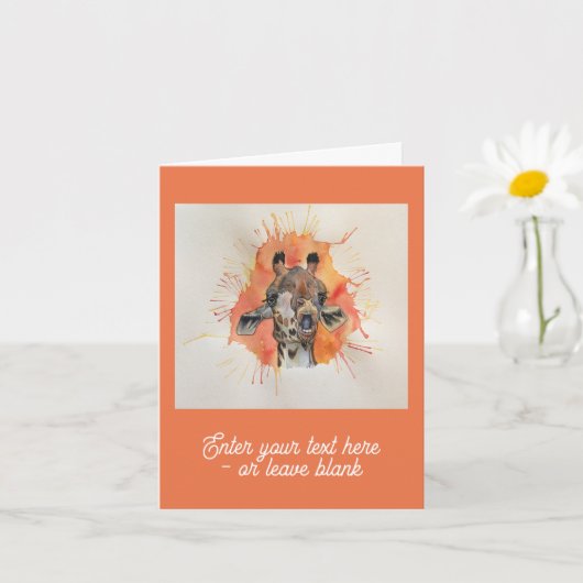  Gobsmacked Giraffe Groeten Kaart (Kleine Plant)