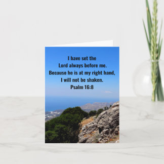 God aan mijn rechterhand is onwrikbare psalm 16:8 kaart