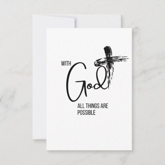 God, alle dingen zijn mogelijk bedankkaart (Voorkant)