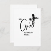 God, alle dingen zijn mogelijk bedankkaart (Voorkant / Achterkant)