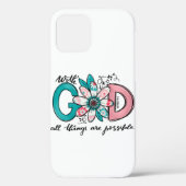 God alles is mogelijk Christelijk Case-Mate iPhone Case (Achterkant)