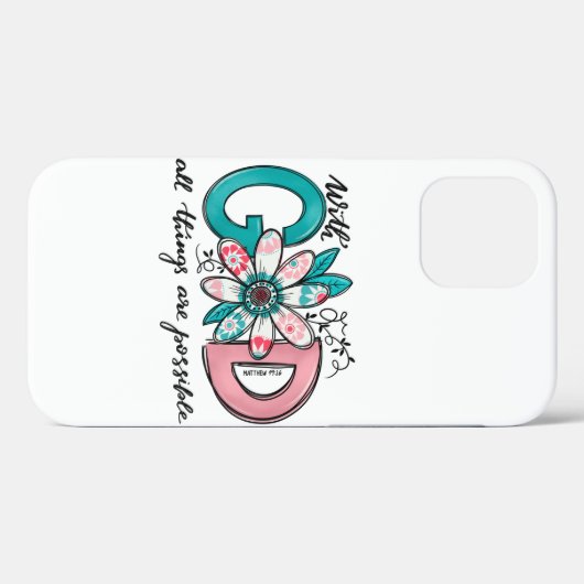 God alles is mogelijk Christelijk Case-Mate iPhone Case (Achterkant (horizontaal))