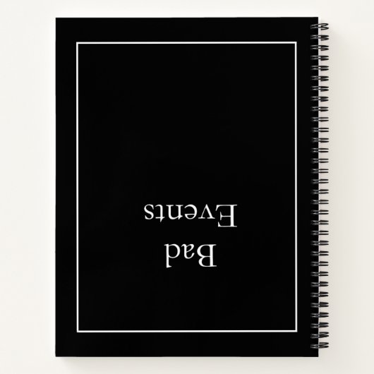 God and Bad times Notitieboek (Achterkant)