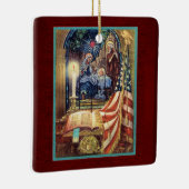 God and Country Patriotic Christmas Keramisch Ornament (Rechts)