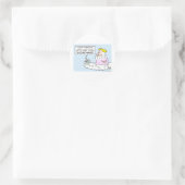 god angel flood opwarming van de aarde ronde sticker (Tas)