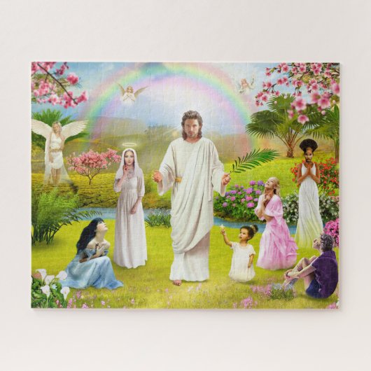 God Angel verschijning of Jesus Christ Bible Angel Legpuzzel (Horizontaal)