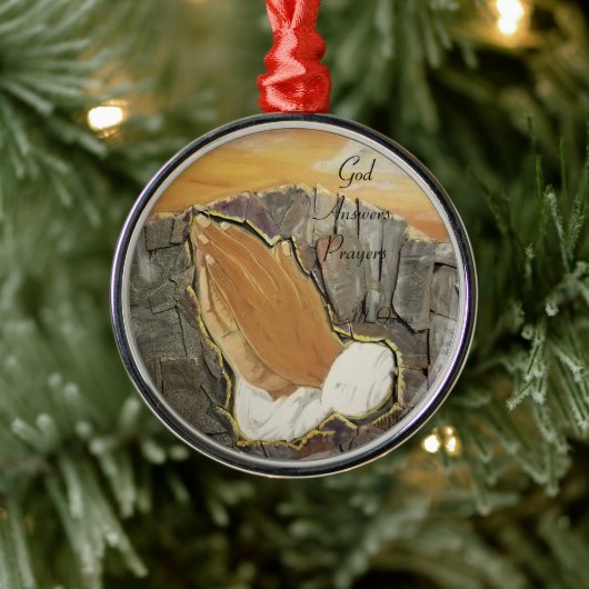 God Answers gebeden Metalen Ornament (Boom)