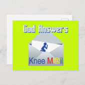 God Answers Knee Mail Gift Briefkaart (Voorkant / Achterkant)