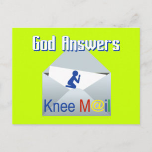 God Answers Knee Mail Gift Briefkaart
