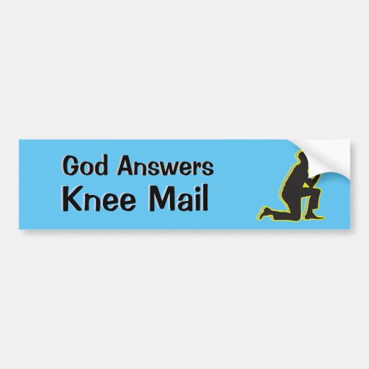 God Antwoordt E-mail AA Knee Mail Alcohol Addictio Bumpersticker (Voorkant)