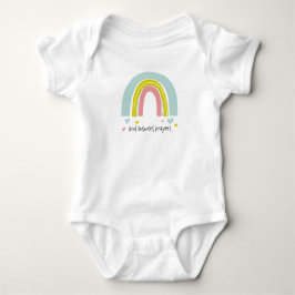 "God antwoordt gebeden" Rainbow Baby Bodysuit