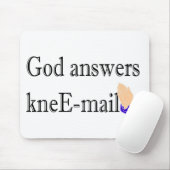 God antwoordt het religieuze geschenk van de e-mai muismat (Met muis)