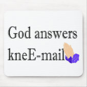 God antwoordt het religieuze geschenk van de e-mai muismat (Voorkant)