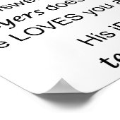 God antwoordt je gebeden niet poster (Hoek)