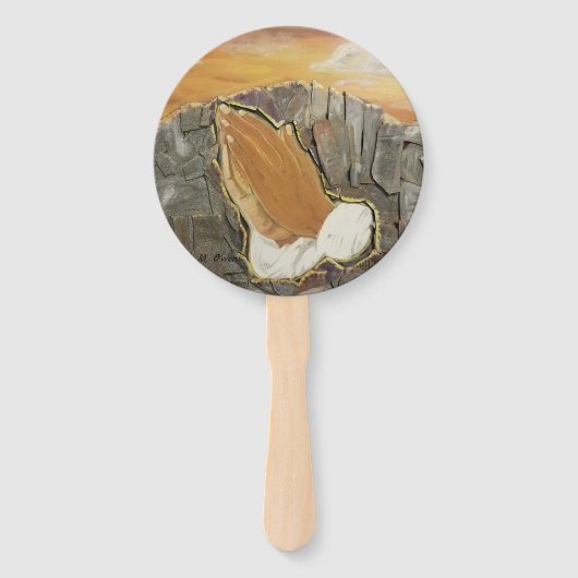 God Antwoordt Prayers Hand Fans Handwaaier (Achterkant)