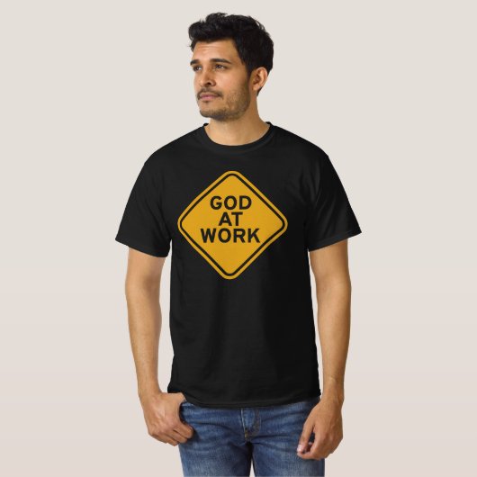 God at Work – Faith, Strength and Purpose T-shirt (Voorkant volledig)