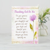 God bedankt voor jullie vriendschapsgroet kaart (Staand voorkant)
