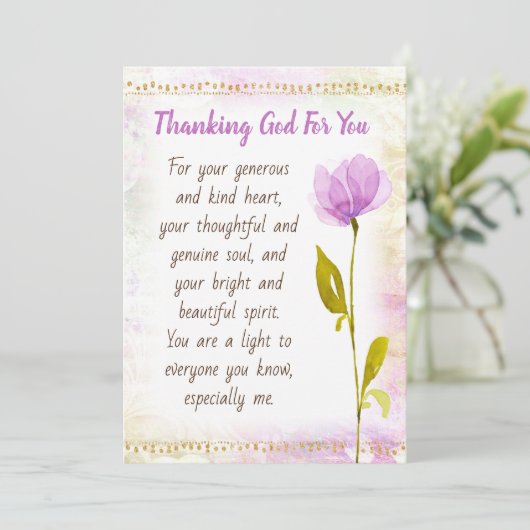 God bedankt voor jullie vriendschapsgroet kaart (Staand voorkant)