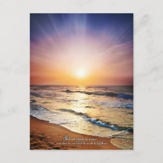 God begrijpt onze gebeden zelfs als... briefkaart