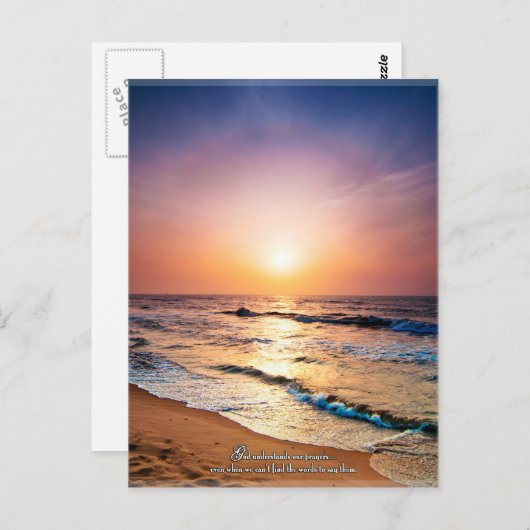 God begrijpt onze gebeden zelfs als... briefkaart (Voorkant / Achterkant)