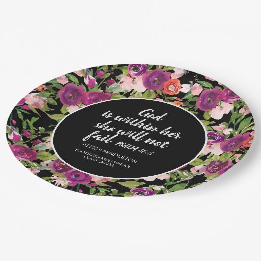 God behoort tot haar Christelijke Afstuderen klass Papieren Bordje (Gekanteld)