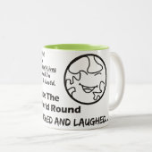 "God beloofde Man" Funny Mug Tweekleurige Koffiemok (Voorkant rechts)