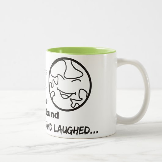 "God beloofde Man" Funny Mug Tweekleurige Koffiemok (Rechts)
