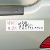GOD BESCHERM ONZE FAMILIE BUMPERSTICKER (Op auto)