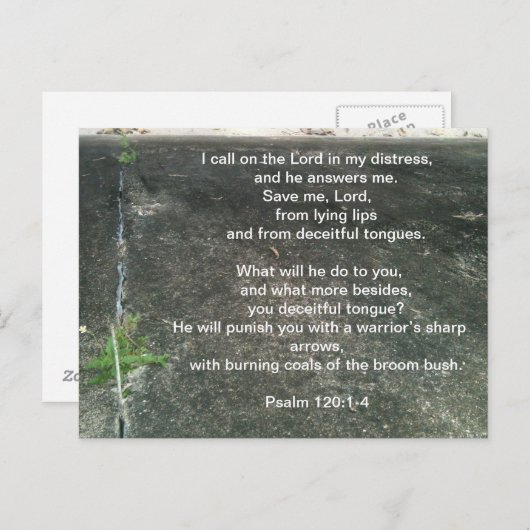 God beschermt je tegen leugenaars briefkaart (Voorkant / Achterkant)