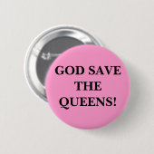 GOD BESPAAR DE KNOPEN! RONDE BUTTON 5,7 CM (Voorkant /achterkant)