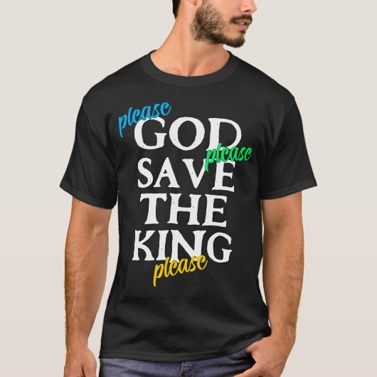 GOD BESPAAR DE KONING Charles T-shirt (Voorkant)