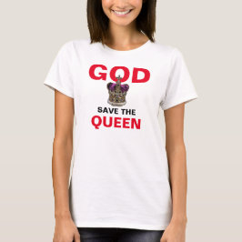 GOD BESPAAR DE KONINGIN Elizabeth II T-shirt